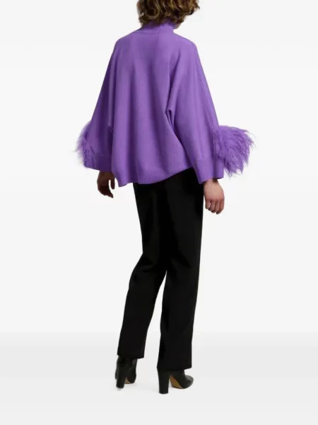 Pulover Alberta Ferretti cu pene violet