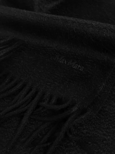 Fular Max Mara cu franjuri negru