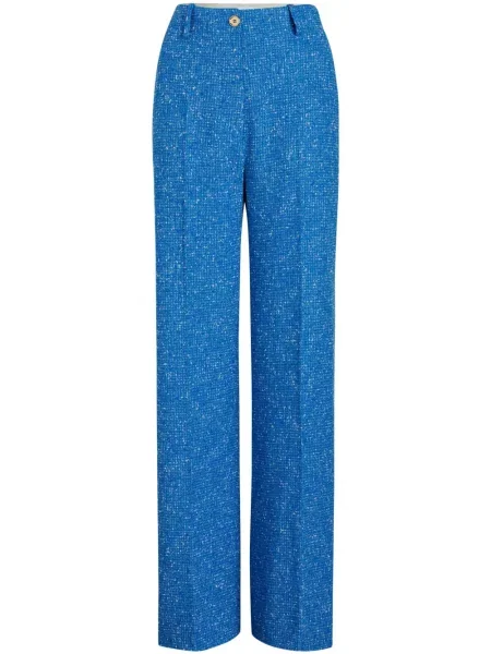Pantaloni Patou din tweed albastru