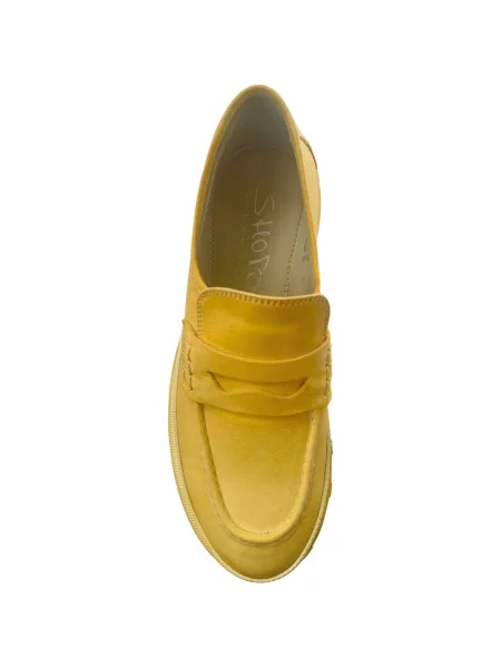 Pantofi loafer Shoto cu platformă galben