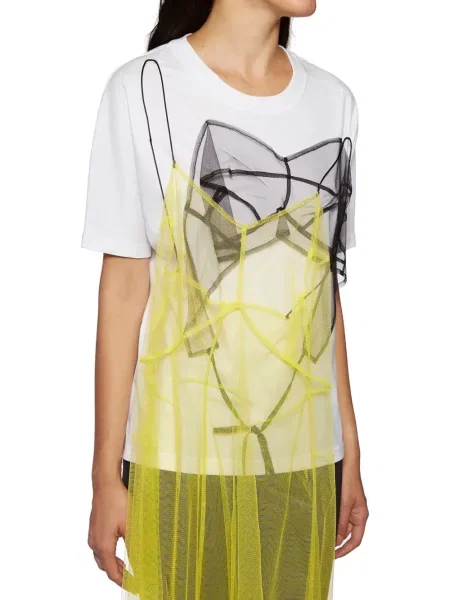 Tricou Quetsche din tul alb