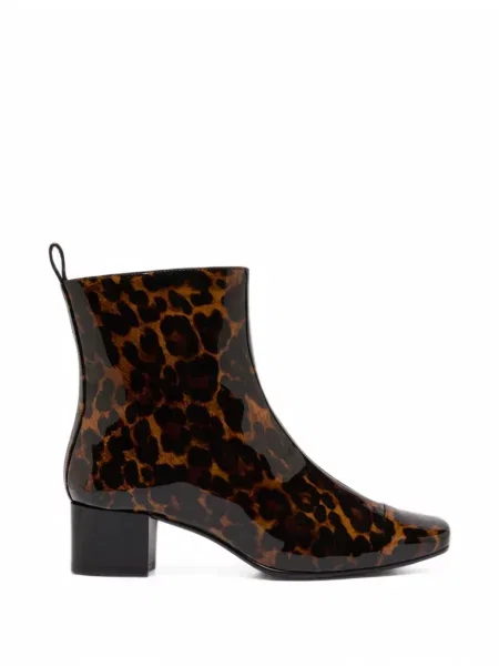 Cizme scurte Carel Paris cu imagine cu model leopard maro