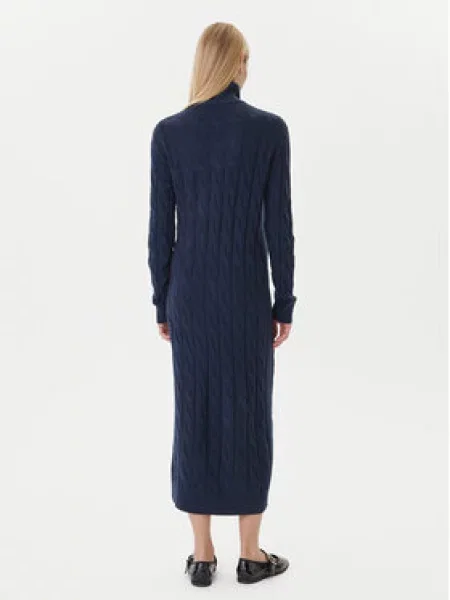 Tommy Hilfiger Pletena obleka Mornarsko modra