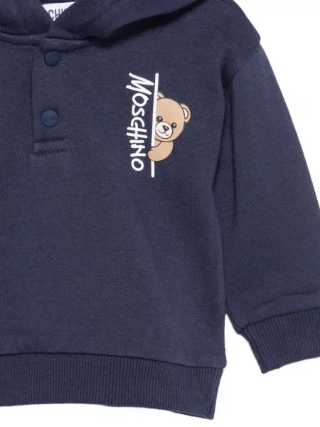 Bluza z kapturem dziecięca Moschino niebieska
