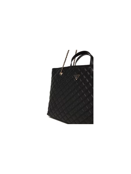 GUESS Nakupovalna torba GIULLY II LARGE 2 IN 1 TOTE zlata črna