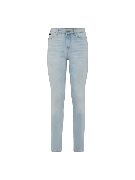 Skinny jeansy skinny Philipp Plein niebieskie