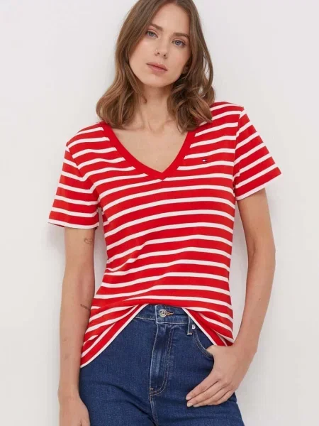 Тениска Tommy Hilfiger червено