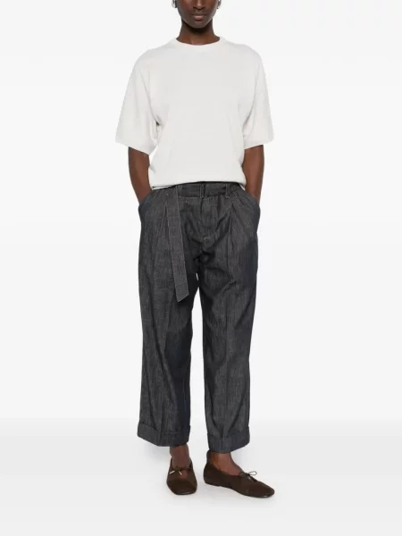 Scurt tricou Brunello Cucinelli cu decolteu rotund
