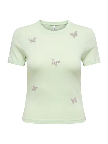 ONLY Tricou ONLSNAPPY mentă / argintiu verde