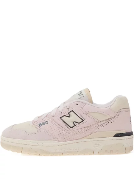 Sneakerși New Balance 550 din piele de căprioară roz