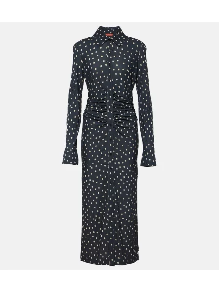 Sukienka koszulowa Altuzarra z dżerseju garniturowa niebieska