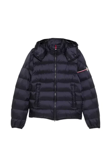 Geacă Moncler cu glugă albastru