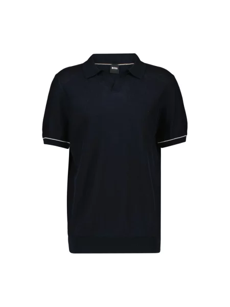 Boss Black Koszulki Mężczyzna S Dzianinowe Polo niebieski