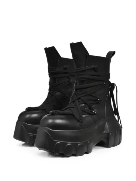 Chunky боти Rick Owens с връзки с дантела черно