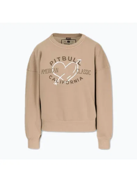 Bluză pentru femei Pitbull Manzanita Heart Crewneck Sweatshirt sand