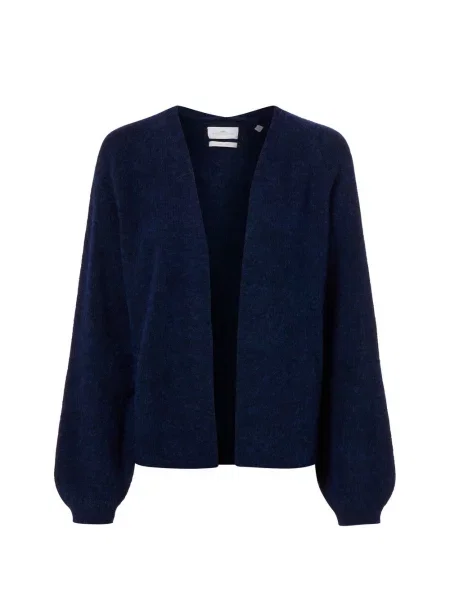 Fynch-Hatton płaszcz z dzianiny z zawartością wełny i alpaki Kobiety marmurkowy M niebieski