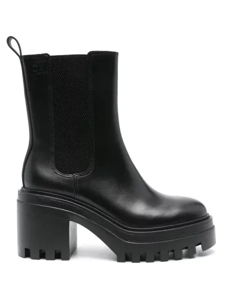 Botine Calvin Klein Jeans din piele negru