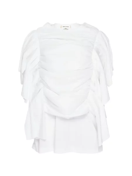 Bluză Comme Des Garçons drapată alb