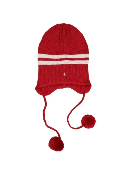 Шапка Tommy Hilfiger Jeans помпони бяло