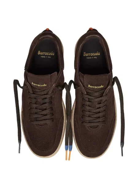 Sneakerși Barracuda din piele de căprioară maro