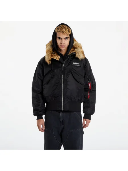 ALPHA INDUSTRIES Geacă de iarnă / alb negru