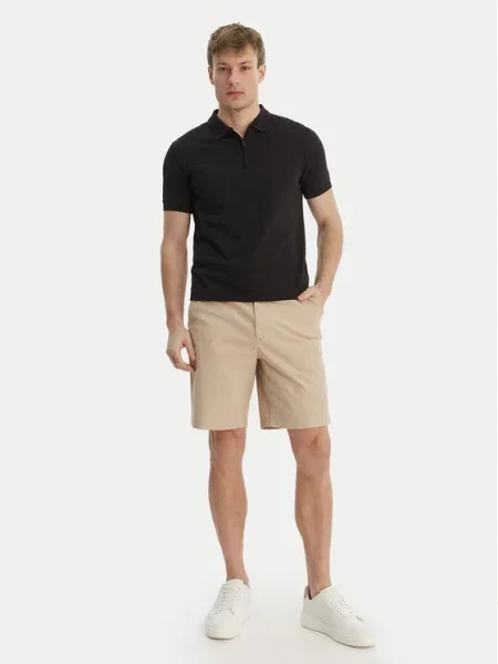 Pantaloni scurți din denim Calvin Klein Jeans bej