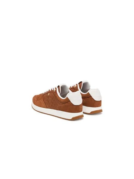 Sneakersy Tommy Hilfiger Th Runner Suede Monogram hnedá