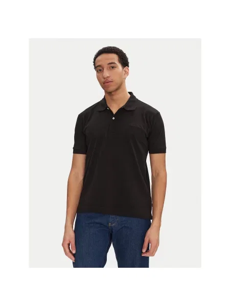 Guess Jeans Polo Regular Fit μαύρο