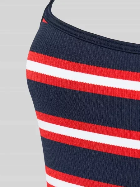 Strój kąpielowy z wiązaniem na szyi Tommy Hilfiger granatowy