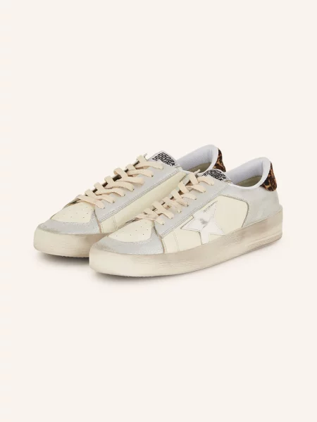 Golden Goose Sneakersy Stardan stříbrná/ režná zlaté