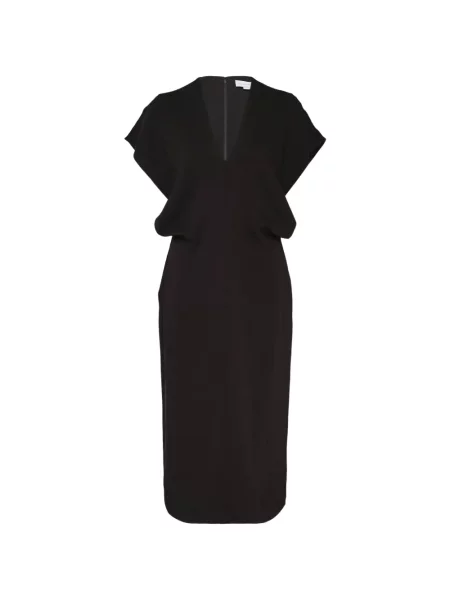 Rochie midi Stella Mccartney cu decolteu în V negru