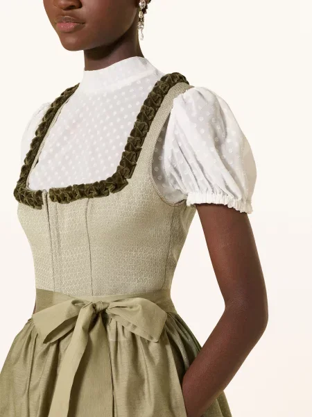 Kinga Mathe Sukienka Dirndl Salerno Z Żakardu gruen khaki