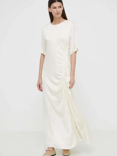 Herskind rochie Sabastian maxi oversize bej