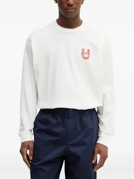 Lung tricou Kenzo cu autograf alb