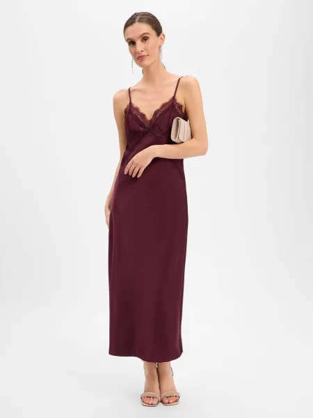 Marie Lund Satynowa sukienka Kobiety lila 34