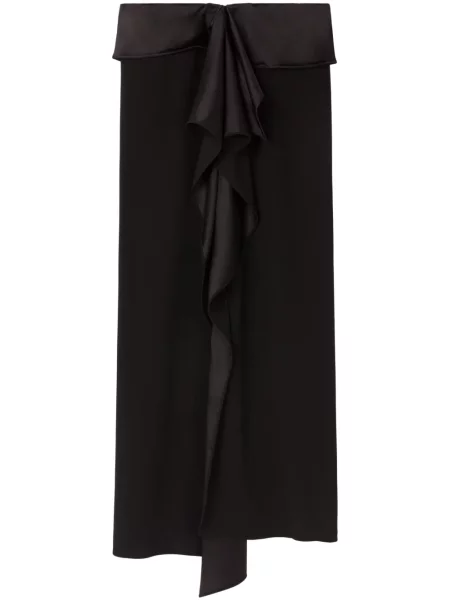 Spódnica midi Az Factory z falbankami do kolan czarna