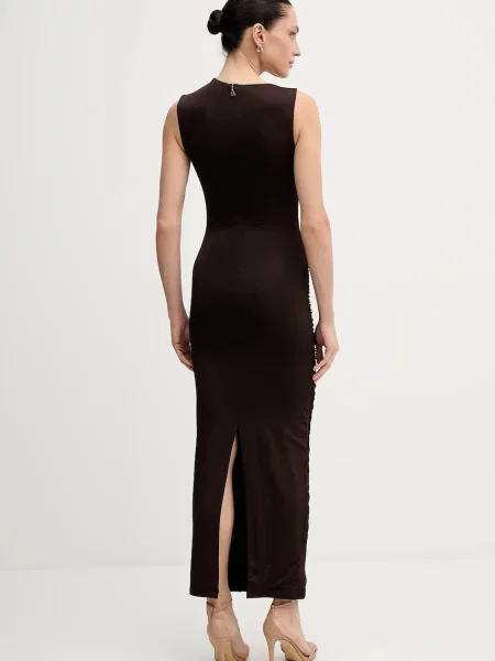 Rotate rochie maxi mulată maro