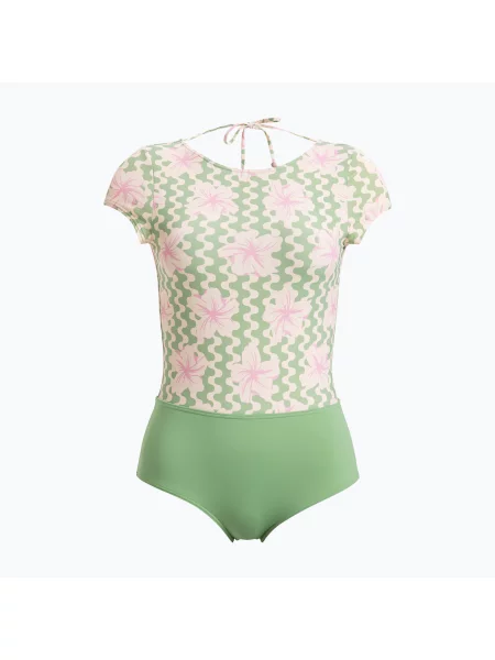 Дамски бански от една част ROXY Hibiscus Daze basil party waves yw зелено
