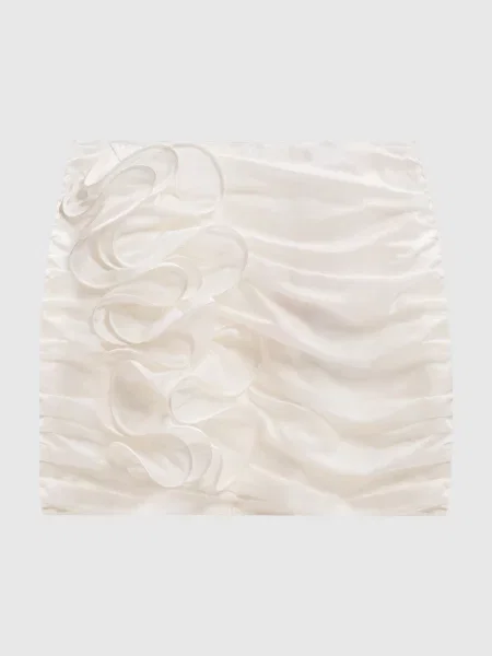 Спідниця міні Gian з шовком з драпіруванням Charo Ruiz біла