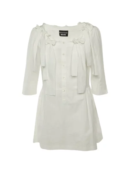Bluză Boutique Moschino cu funde alb