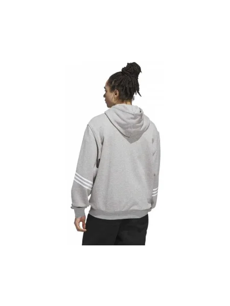 Hanorac cu glugă Adidas clasic gri