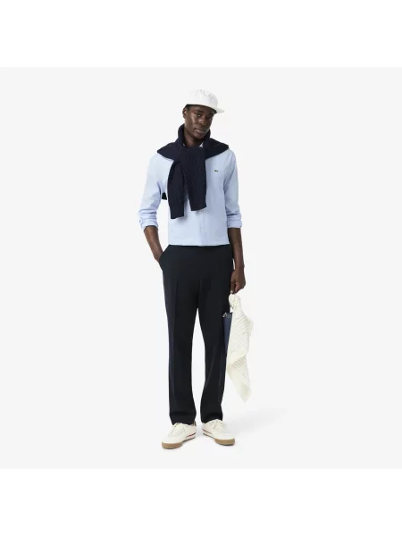 Lacoste Koszula W Kratę O Kroju Regular Fit biały