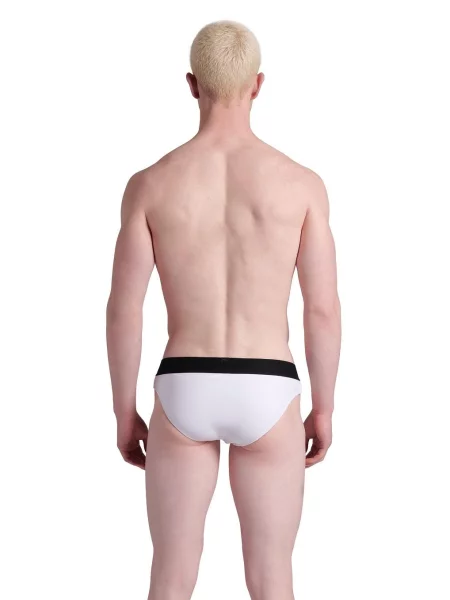 Kąpielówki slipy Arena Bicolore Elastic Brief białe