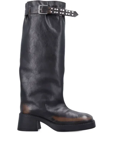 Botine Miista cu cataramă cu tepi maro