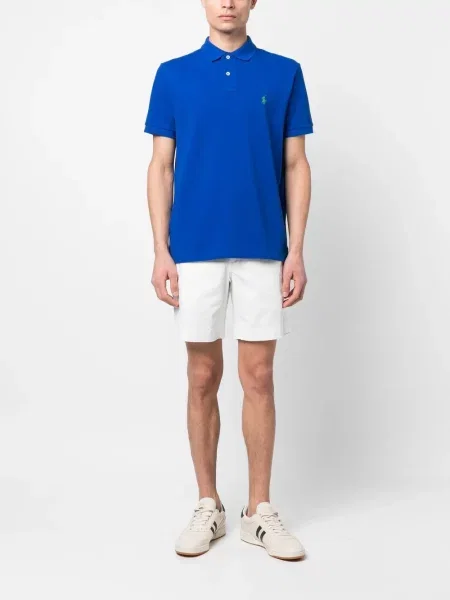 Slip de baie Polo Ralph Lauren cu imagine cu buzunare la piept cu cordon albastru