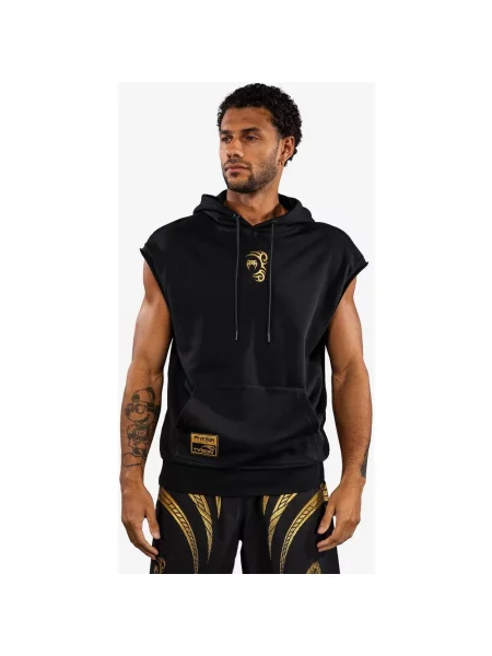 Bluza z kapturem bez rękawów Venum x Mike Tyson Tiger czarno złota M czarna