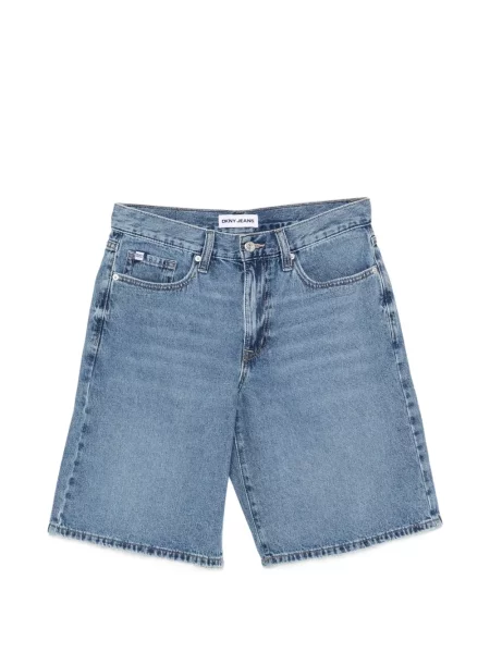 Pantaloni scurți Dkny cu autograf albastru