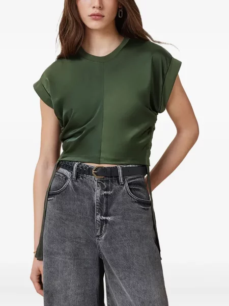 Scurt top Allsaints cu legături verde