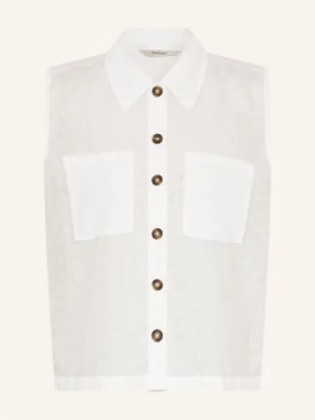 Halenka Barbour s dírami bílá