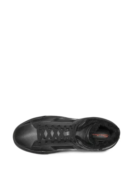 Sneakerși Santoni din piele de oaie negru